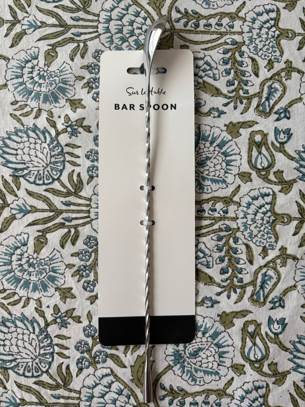 Sur La Table Silver Bar Spoon - Twisted Handle